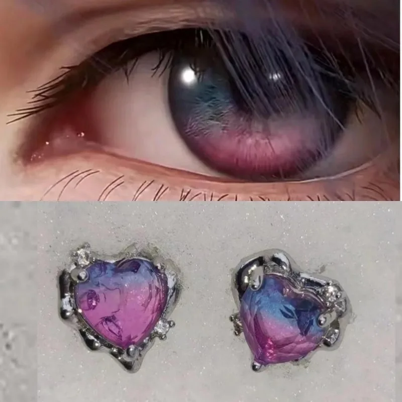 Love and Deepspace Purple Eyelets Rafayel Love Earrings A High-end Feel Beautiful Kawaii Creative Brithday Gift for Best Friend