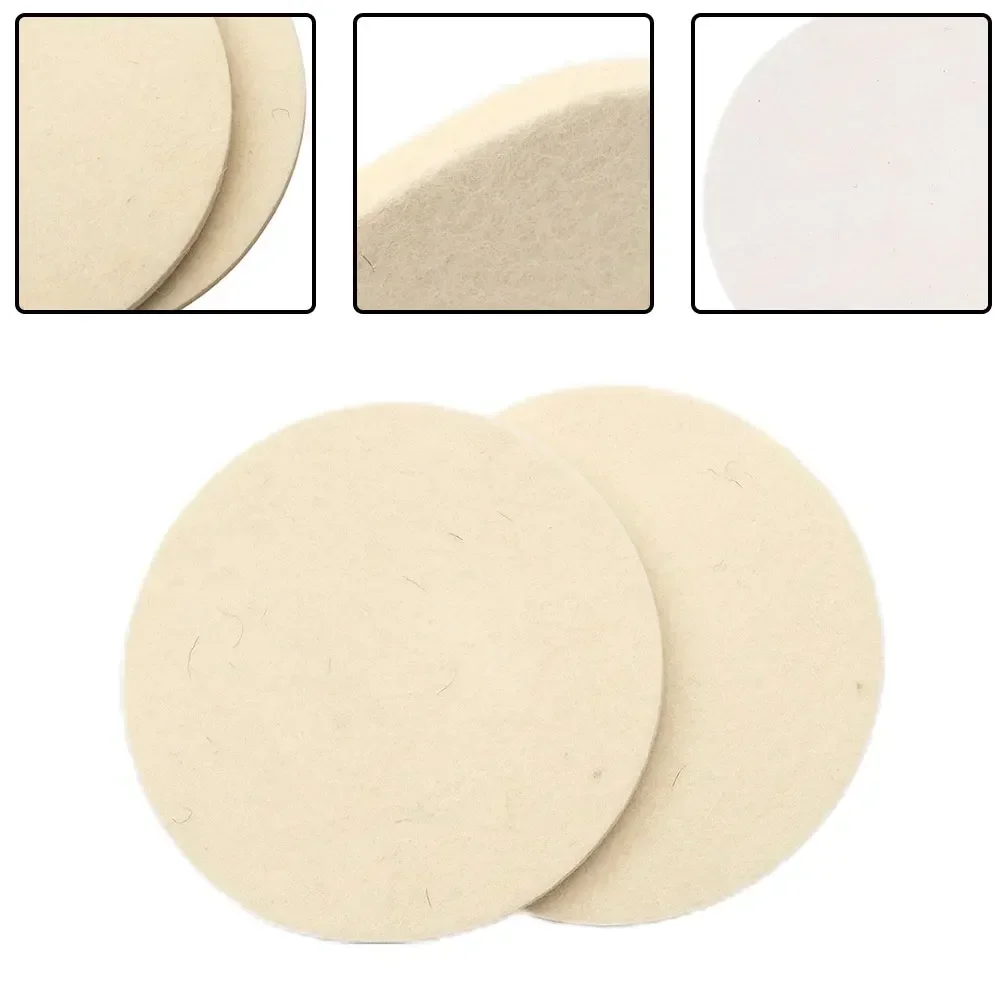 Instruments Polishing pads Marble Glass Automotive Furniture Wood products Tableware 2pcs Wool Felt Convenient