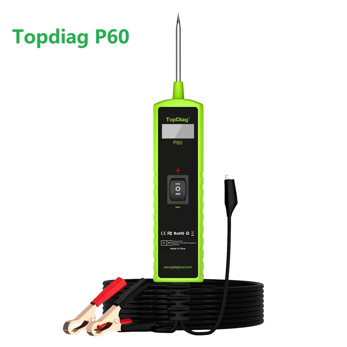 

JDiag Topdiag P60 Тестер диагностического зонда автомобильной электрической системы для автомобильной цепи питания 6-30 В
