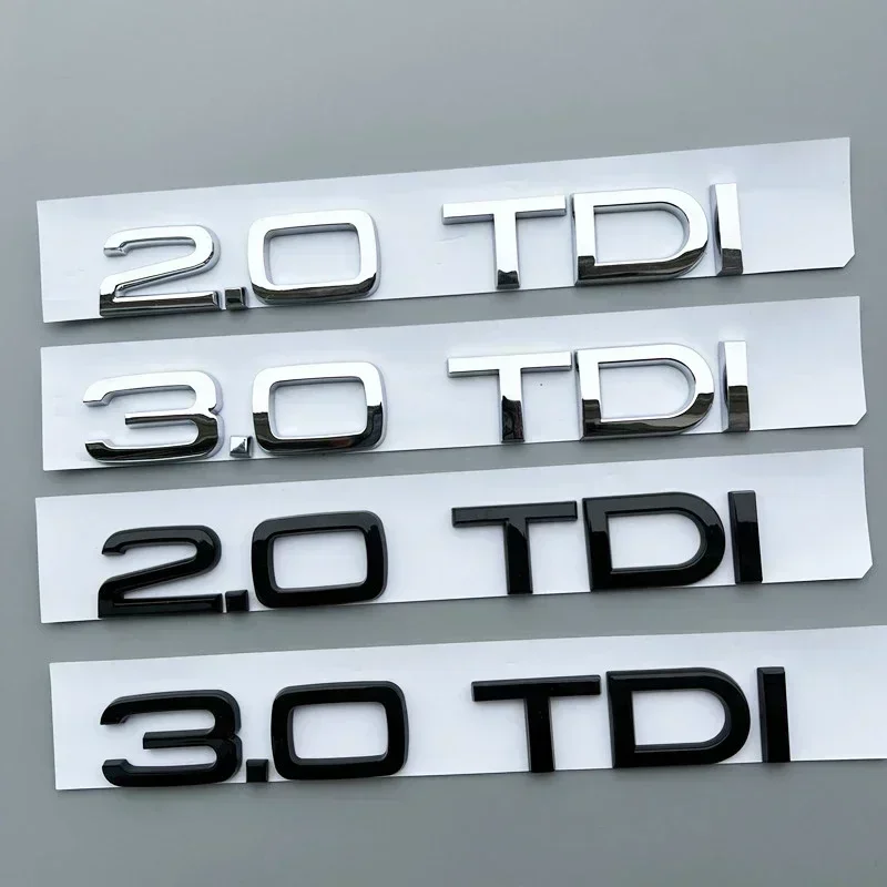 

Audi 3D ABS 2.0 3.0 TDI Letters Logo Badge Emblem Decals Sticker For Audi A3 A4 A6 A8 A5 Q3 Q5 Q7 Q2 V6 Styling Accessories
