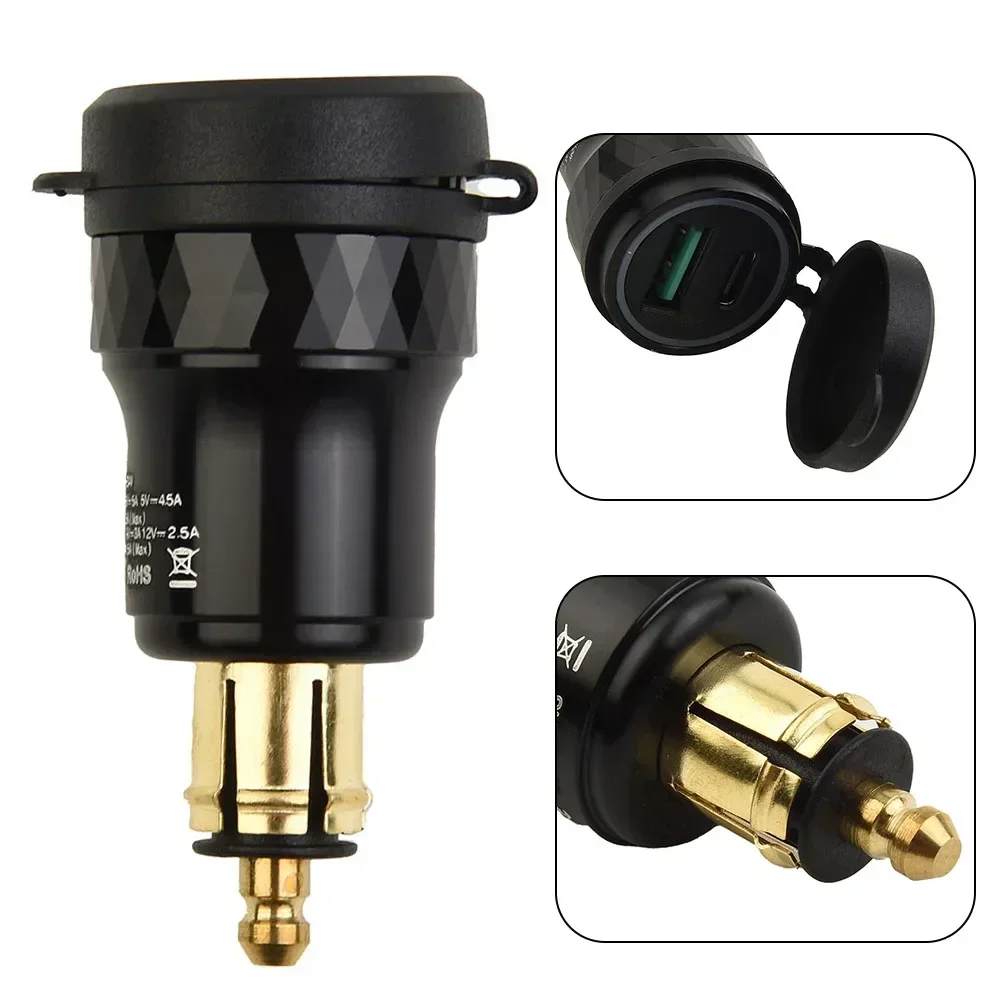 

Dual USB Chargers DIN Plug Socket Adapter For BMW For Ducati Motorcycles 12V-24V Chargers Cars Accessories