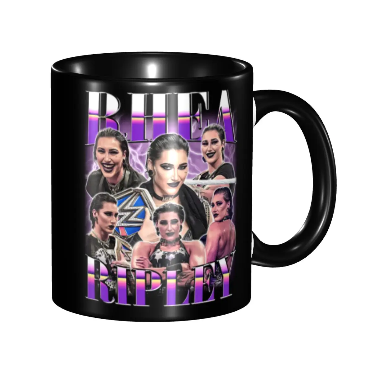 Wrestler Rhea Ripley Coffee Mugs DIY Customized Ceramic Milk Tea Mug