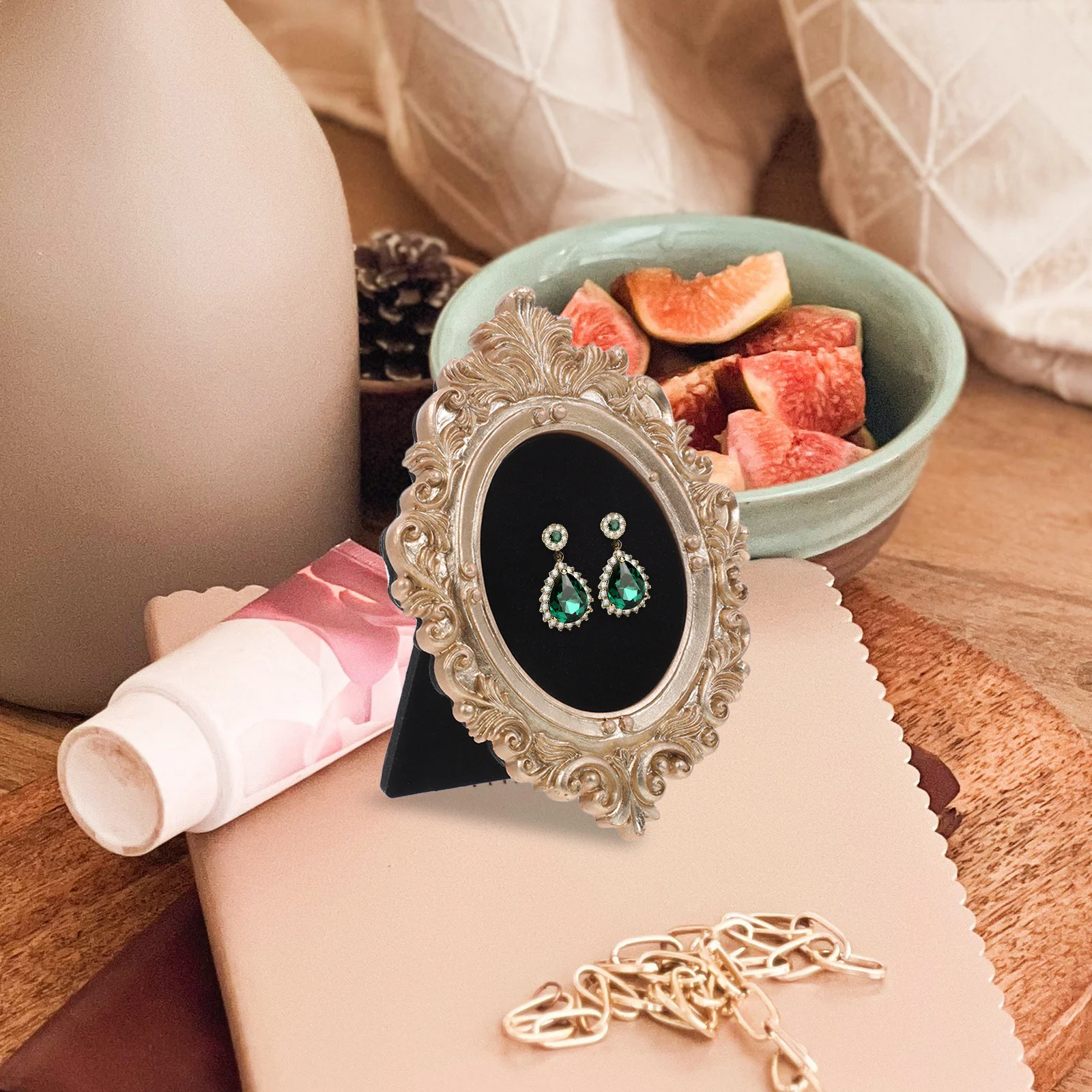 خمر إطارات صور صغيرة الراتنج إطار صور DIY بها بنفسك مجوهرات صغيرة عرض موقف مانيكير المنظم ديكور المنزل