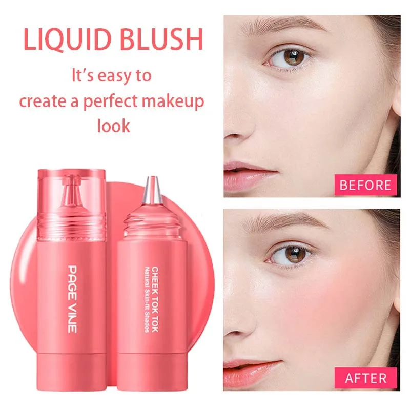 Fard à joues liquide éclaircissant, Rouge naturel, multifonctionnel, mat, fard à paupières, maquillage, 6 couleurs