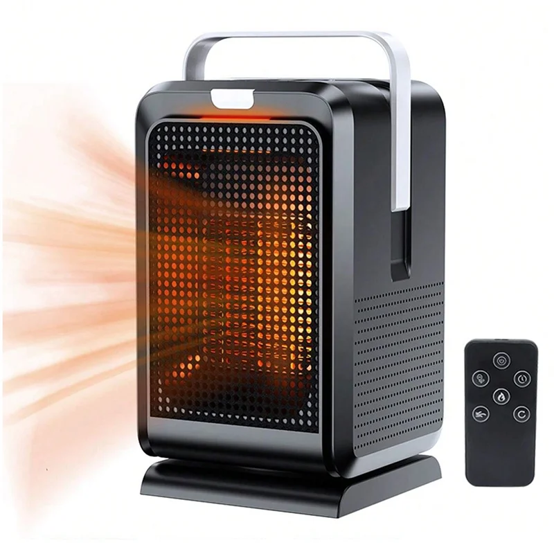 B-T 1000 واط سخان سطح المكتب للمنزل مكتب سخان مروحة محمول دون تشغيل المحرك اليد و جهاز تدفئة القدمين الأسود الولايات المتحدة التوصيل دورا #5