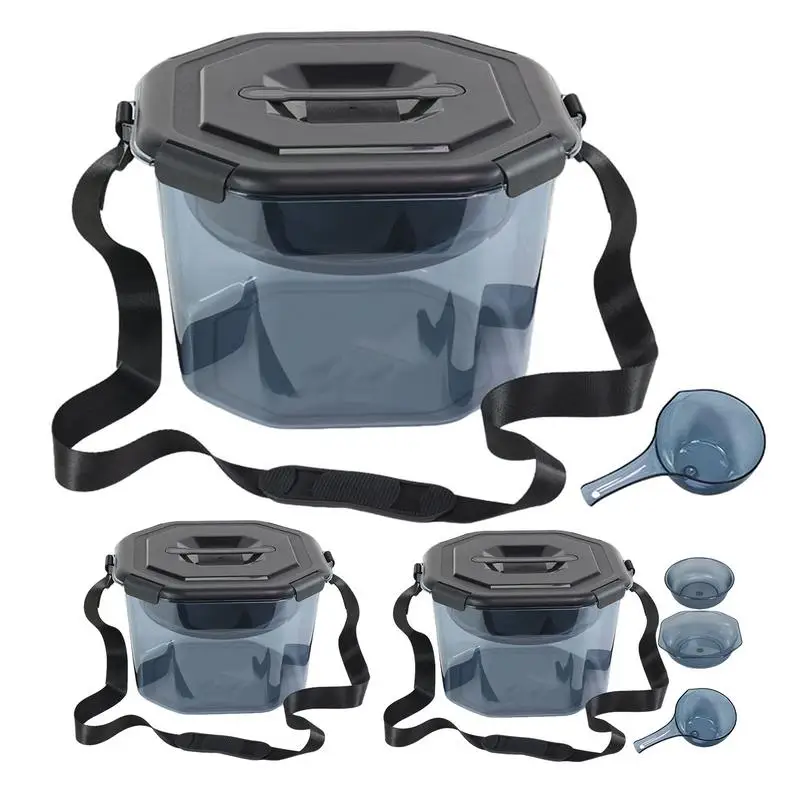 

live fish bucket Bait Bucket for Fishing 5 Gallon Fish Container Strong Load-Bearing Shoulder Strap Fishing Tackle Live Fish Box