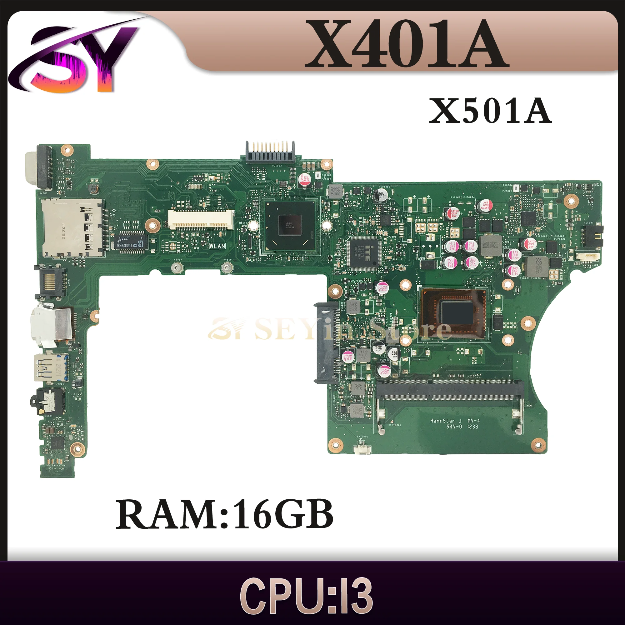 

X401A Motherboard For ASUS F401A X301A X401A X501A Mainboard With I3-2350M 2370M HM76 HM70 Support DDR3 100% Working