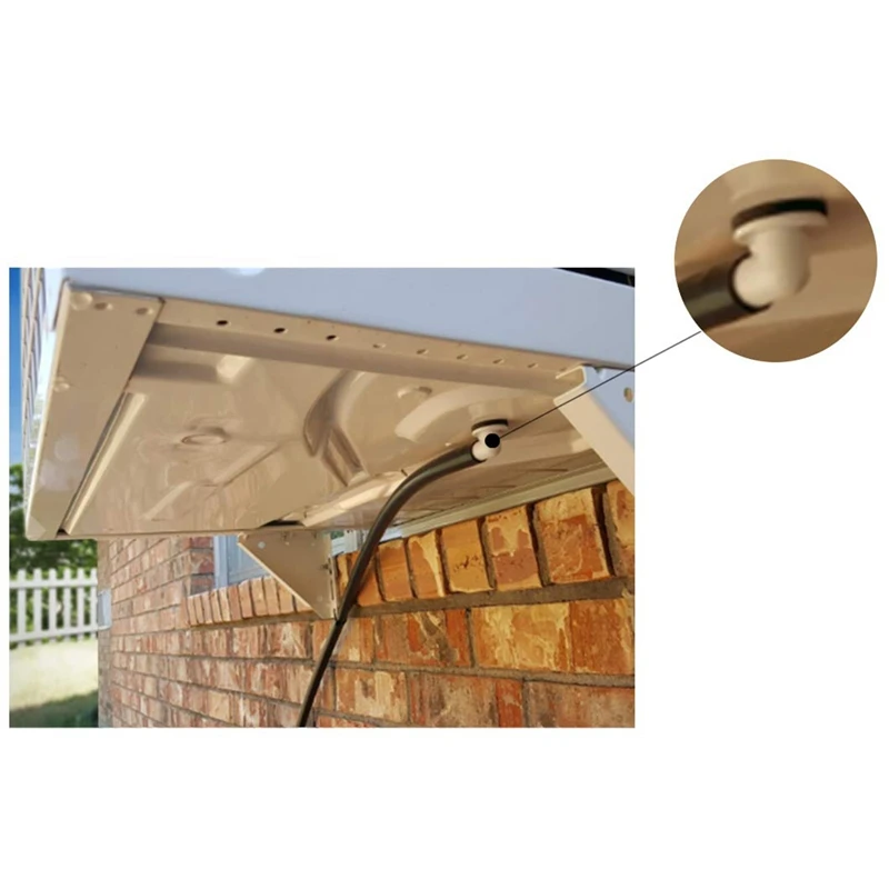 Air Conditioner Ac Drain Hose Connector Elbow Fitting with Rubber Ring for Mini-Split Units and Window Ac Unit 3/5 Inch(15Mm)