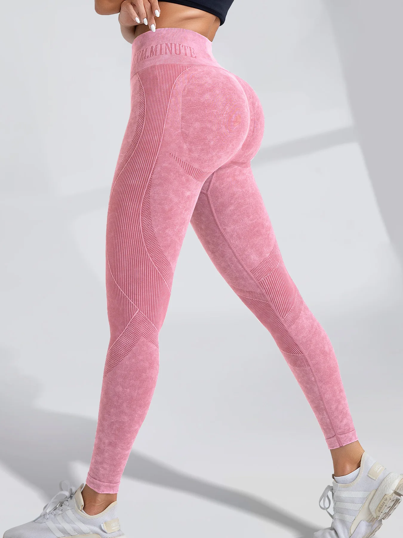 Vrouwen Naadloze Gym Hoge Taille Yoga Broek Hip Lifting Buitensporten Strakke Taille Brief Zand Gewassen Broek Oefening Yoga Legging