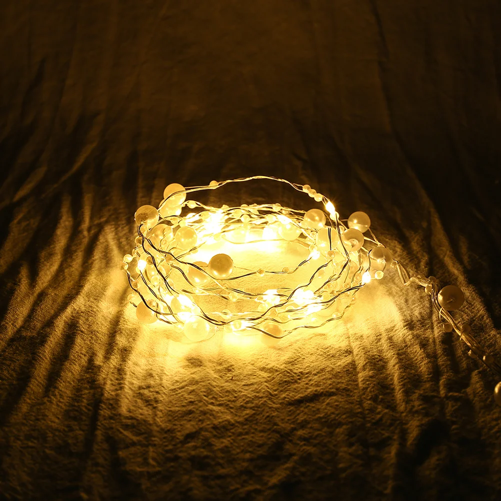 

20 LED Pearl String Lights Saving for Outdoor Indoor Party Yard Garden Bedroom Patio Pearl String Lights