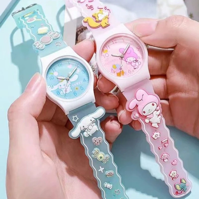 

Cute Watch Kawaii Anime Cartoons Peripherals Cinnamoroll Hello Kitty Kuromi Exquisite Trendy Surprise Cartoon Collectibles Gift