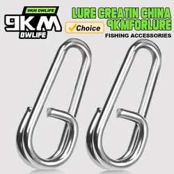 Split Rings Fishing Snap 50~200Pcs Fishing Lures Connectors Saltwater Fishing Oval Split Rings Swivel Snap Stainless Steel Rings