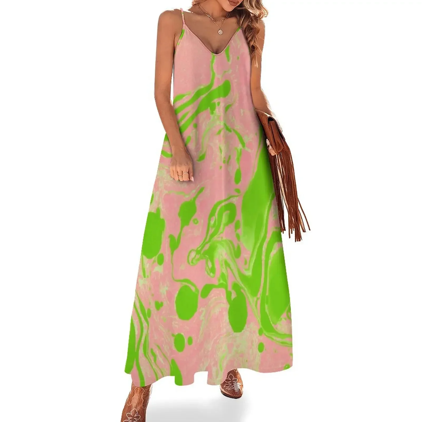 

Blush and Greenery #redbubble #decor #buyart Sleeveless Dress ladies dresses for special occasions dress women summer Dress