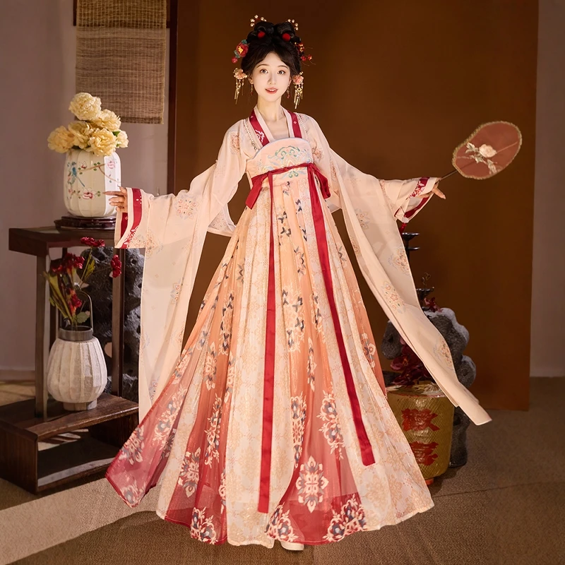 Hanfu Dress Women Chinese Ancient Traditional Hanfu Carnival Cosplay Costume Tang Dynasty Princess Robe Dance Folk Clothing