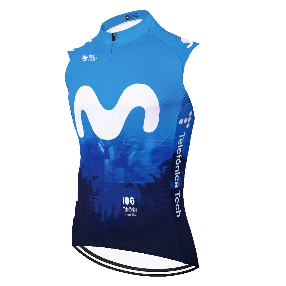 2024 movistar jersey mtb camisa ciclismo masculina sleeveless cycling 자전거 져지 maillot vtt homme enduro wielerkleding heren