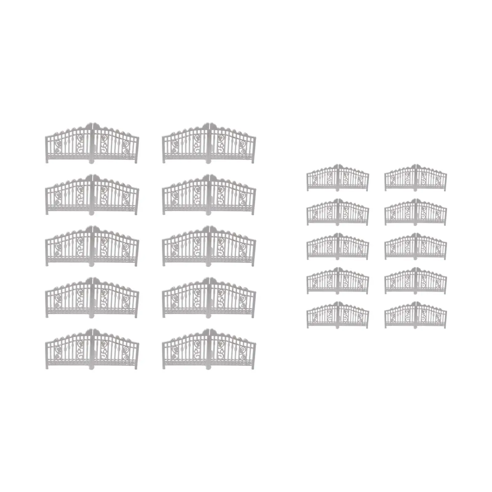 

10Pcs Garden Gate Model Courtyard Fence Miniature Micro Landscape Door White Versatile Crafts Architectural Gate Decoration