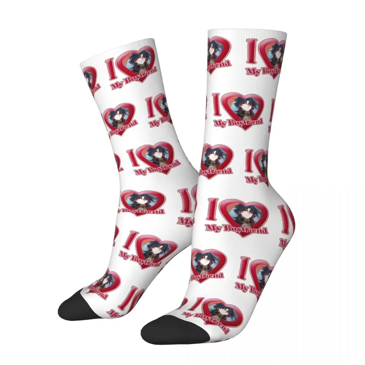 New Male Men Socks Honkai Rail Blade I Love My Girlfriend Sock Game Anime Women Socks Spring Summer Autumn Winter