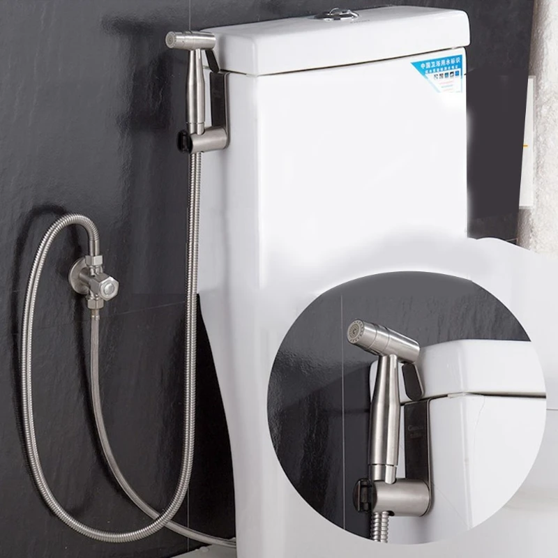 Stainless Steel Bidet Hook Holder, Toilet Attachment, Tank, Shower, Free Bidet