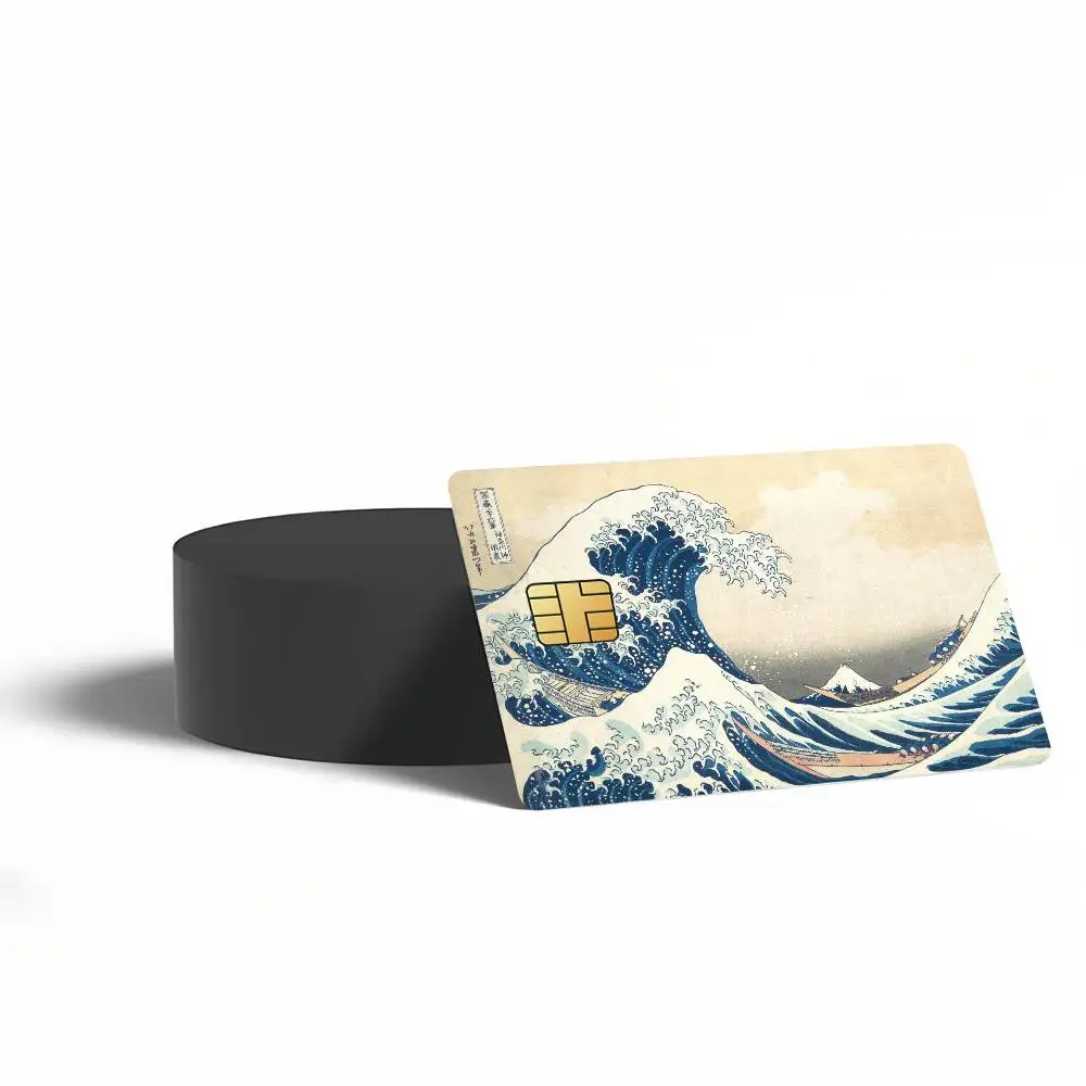 The Great Wave off Kanagawa Card Stickers for Bank Access Protective Waterproof Film Cover Sticker Surprise Gift