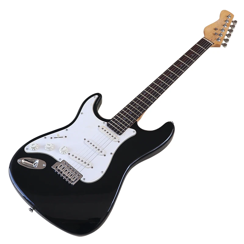 Stock Left Hand 6 String 39 Inch Electric Guitar Basswood Body 22 Frets High Gloss Guitar With Coated Problem