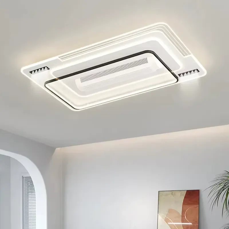 Iron Material Bladeless LED Ceiling Fan Full Spectrum LED Light Remote Control Spotlights Modern AC Power Source LED Ceiling