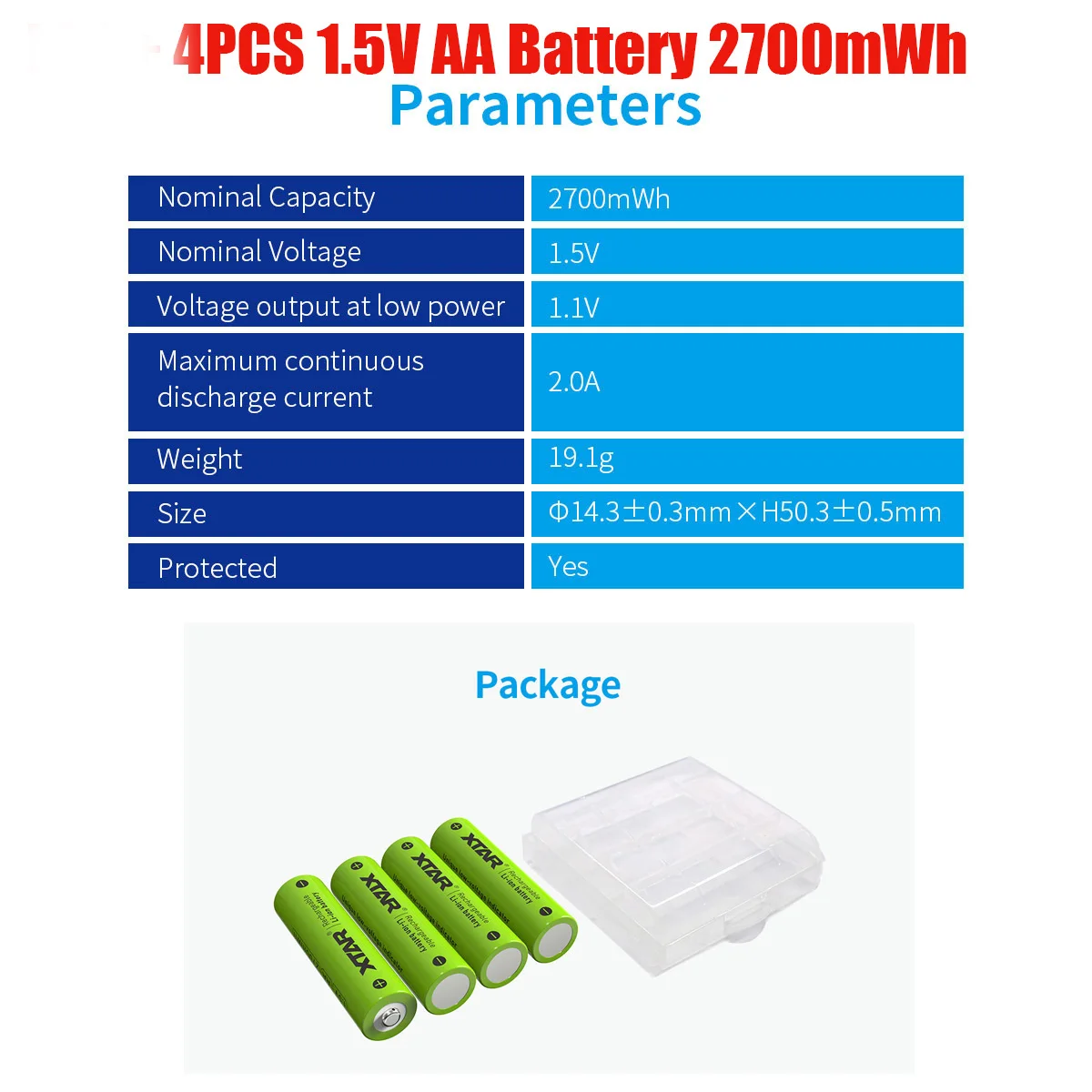 XTAR 1.5V ładowarka litowo-jonowa LC8 ładowanie 1.5V AA 2700mWh baterie akumulator AAA 1200mWh bateria 1.5V ładowarka zestawy