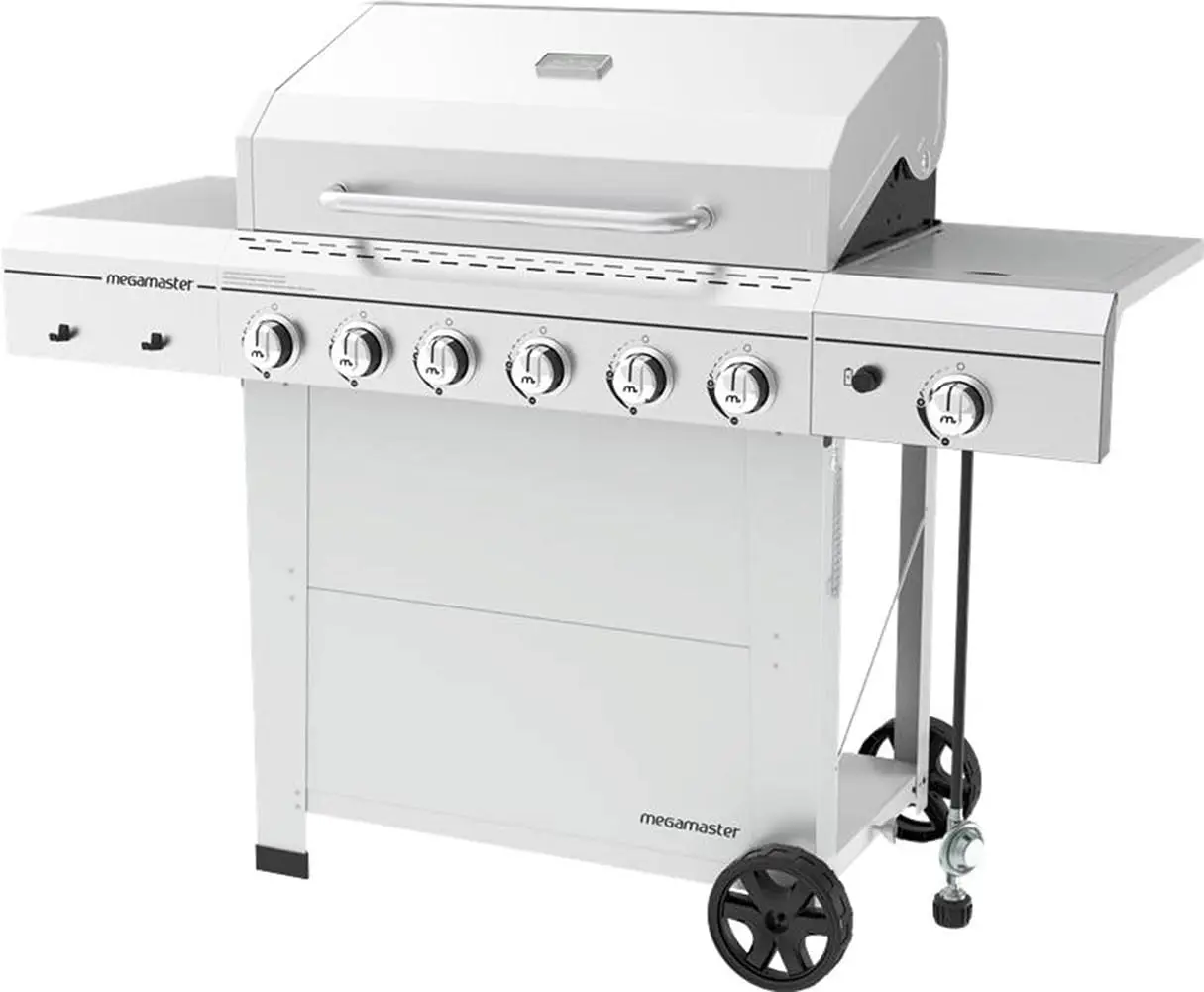 

Газовый гриль из нержавеющей стали на 6 конфорок с боковой горелкой, с термометром, 66 000 BTU, на заказ