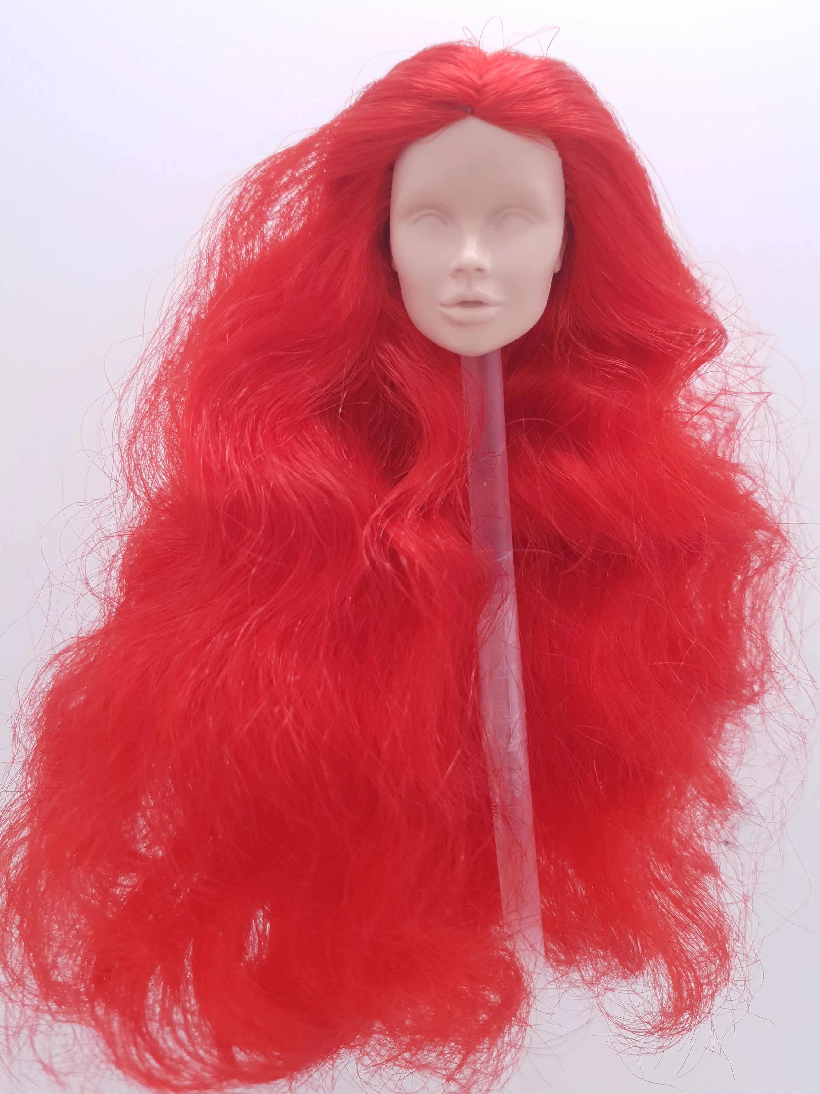 Fashion Royalty Vanessa Perrin Red Color Hair Integrity FR White Skin Blank Face 1/6 Doll Head