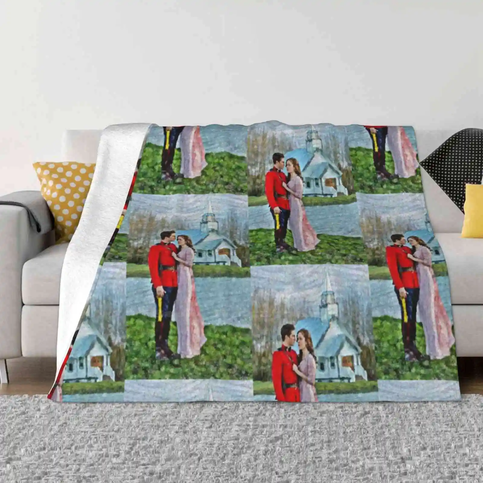 Jack And Elizabeth New Print Novelty Fashion Soft Warm Blanket Jack Elizabeth When Calls The Heart Wcth Church Canadian Artist