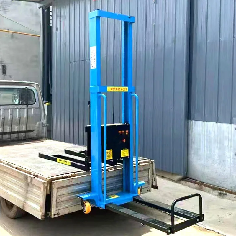 

1Ton 1.6M 1.3M Self Loading Forklift Hydraulic Electric Pallet Stacker Manual Lift Truck Warehouse Logistics Equipment