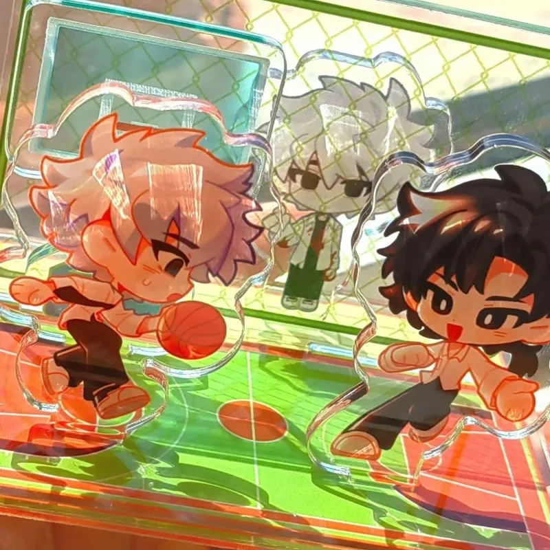 Link Click Acrylic Stand Figure Charles Lucas Anime Peripheral Cute Creativity Play Basketball Scene Desktop Ornament New Gifts