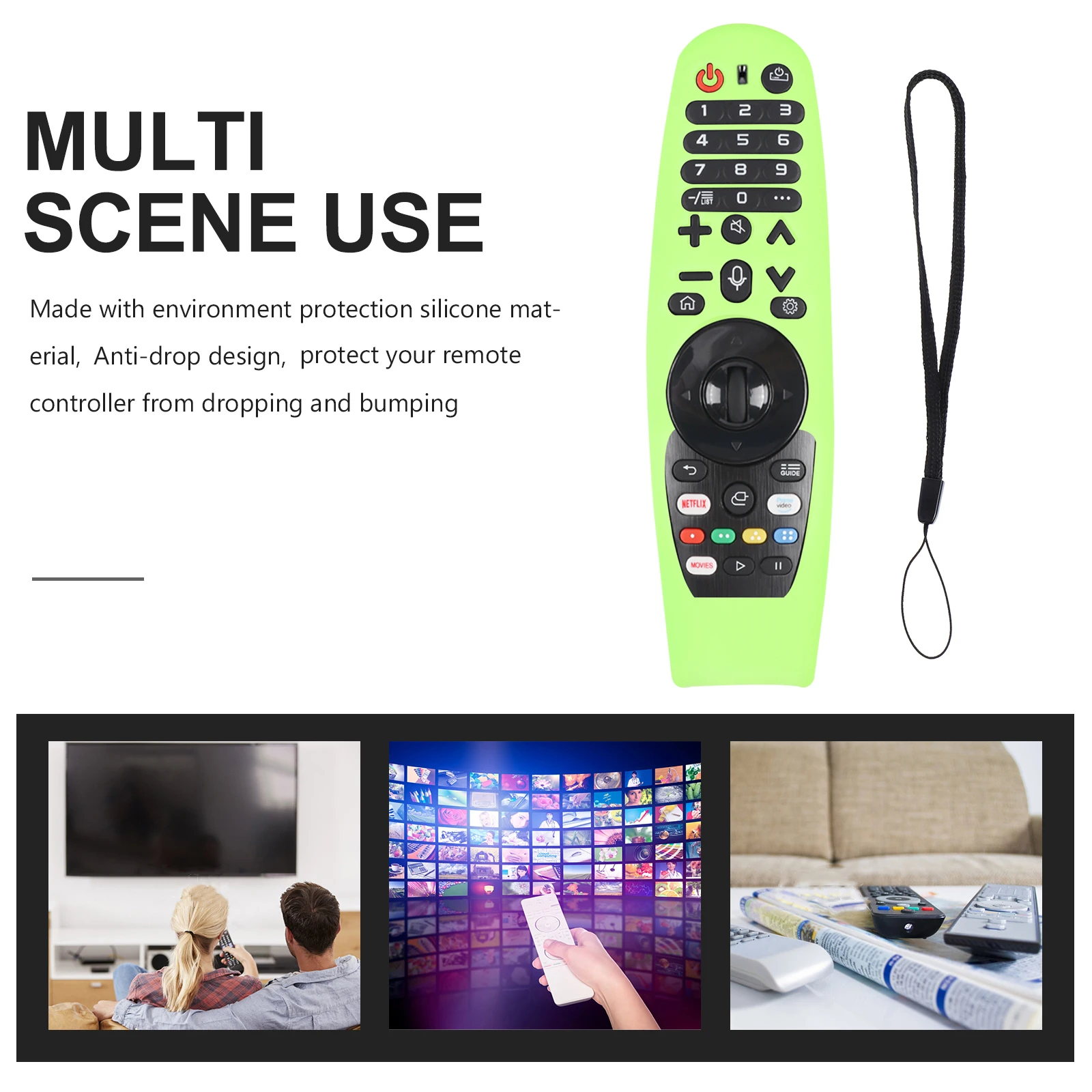 

Silicone Remote Control Case Ergonomic Anti Drop Stain Resistant Dustproof Controller Shell Protection Cover For MR650