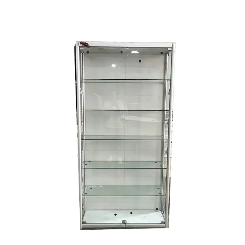 

custom.glass jewelry mirror backing display cabinet with glass opening door