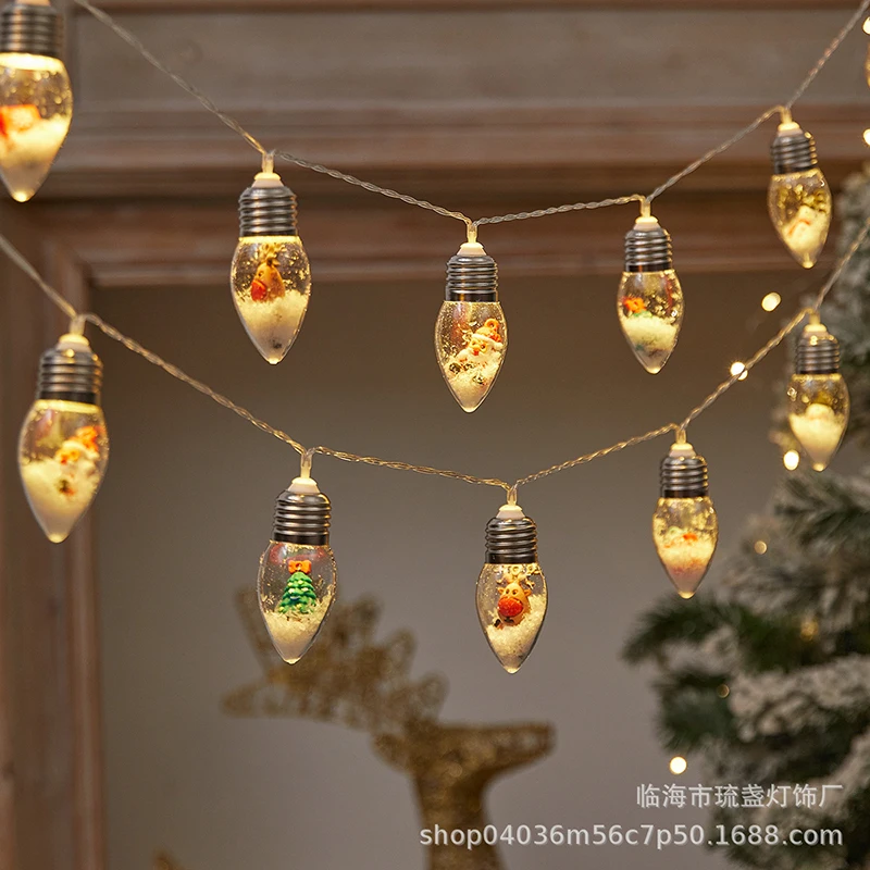 Christmas Lamp Window Hanging Lamp String light Decorative Lamp Shop Window Room Decoration LED Sucker Light Small Warm  Lamp