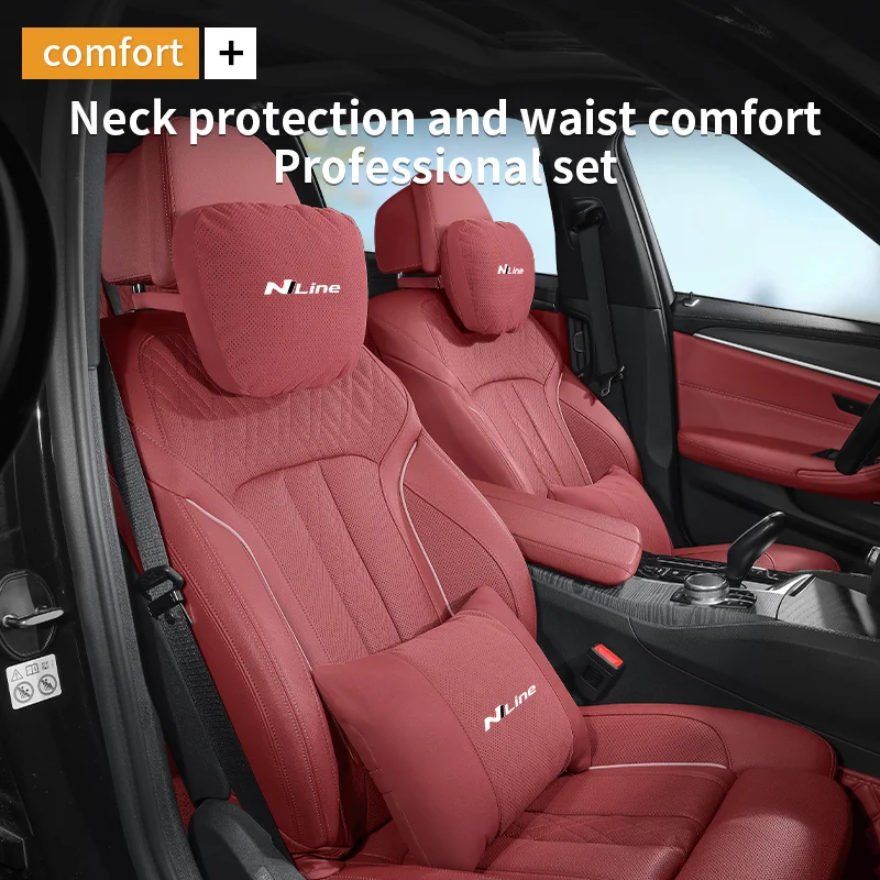 Für Hyundai i20 i30 i40 ix25 ix35 Santa-fe Tucson Kona Ioniq Getz Auto Kopfstütze Nackenstütze Sitz Lendenkissen Weiches Nackenkissen