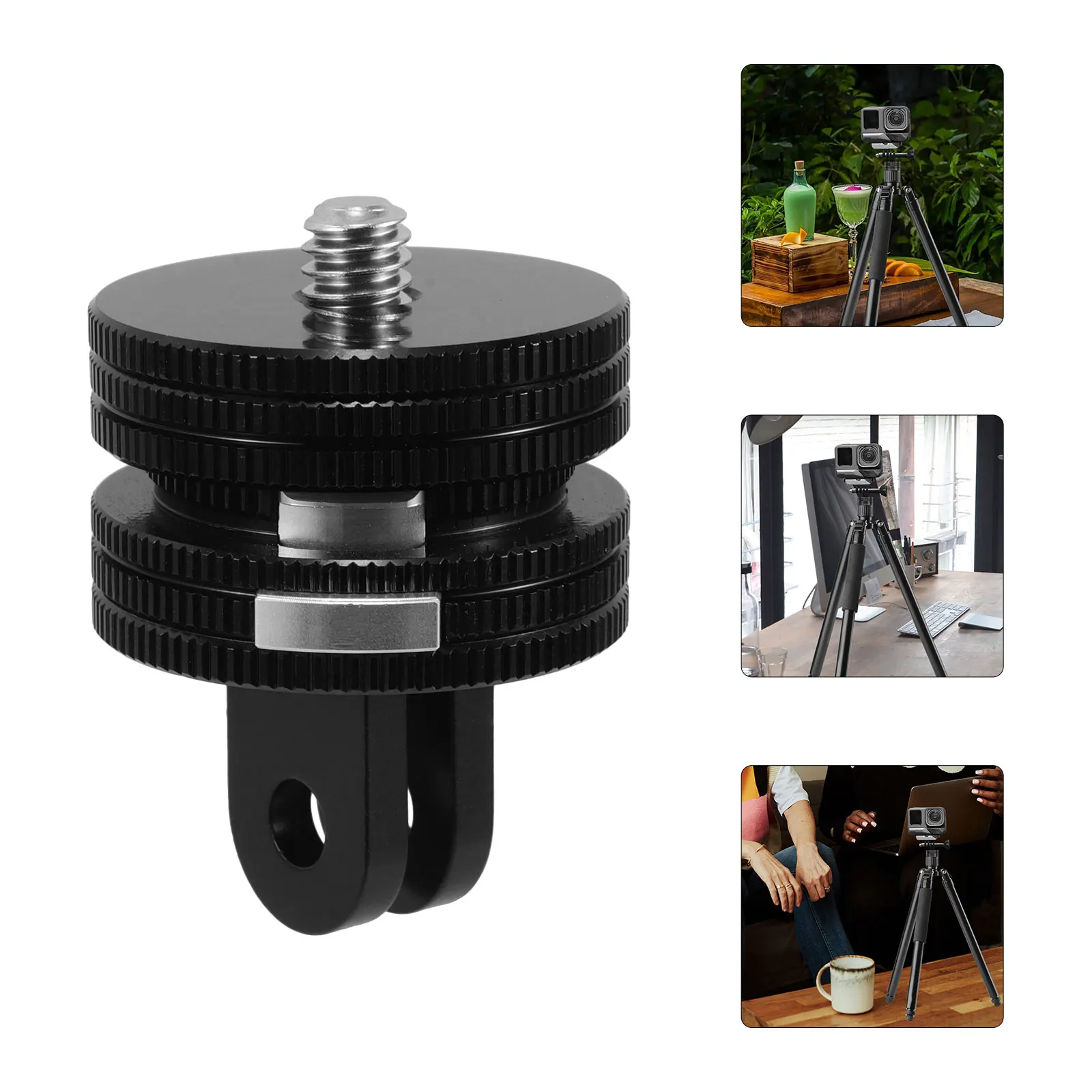 

Sports Camera Gimbal Mount Adapter 360 Rotation Quick Release Vertical Base Screw Tripod Compatible 12 11 for Photography