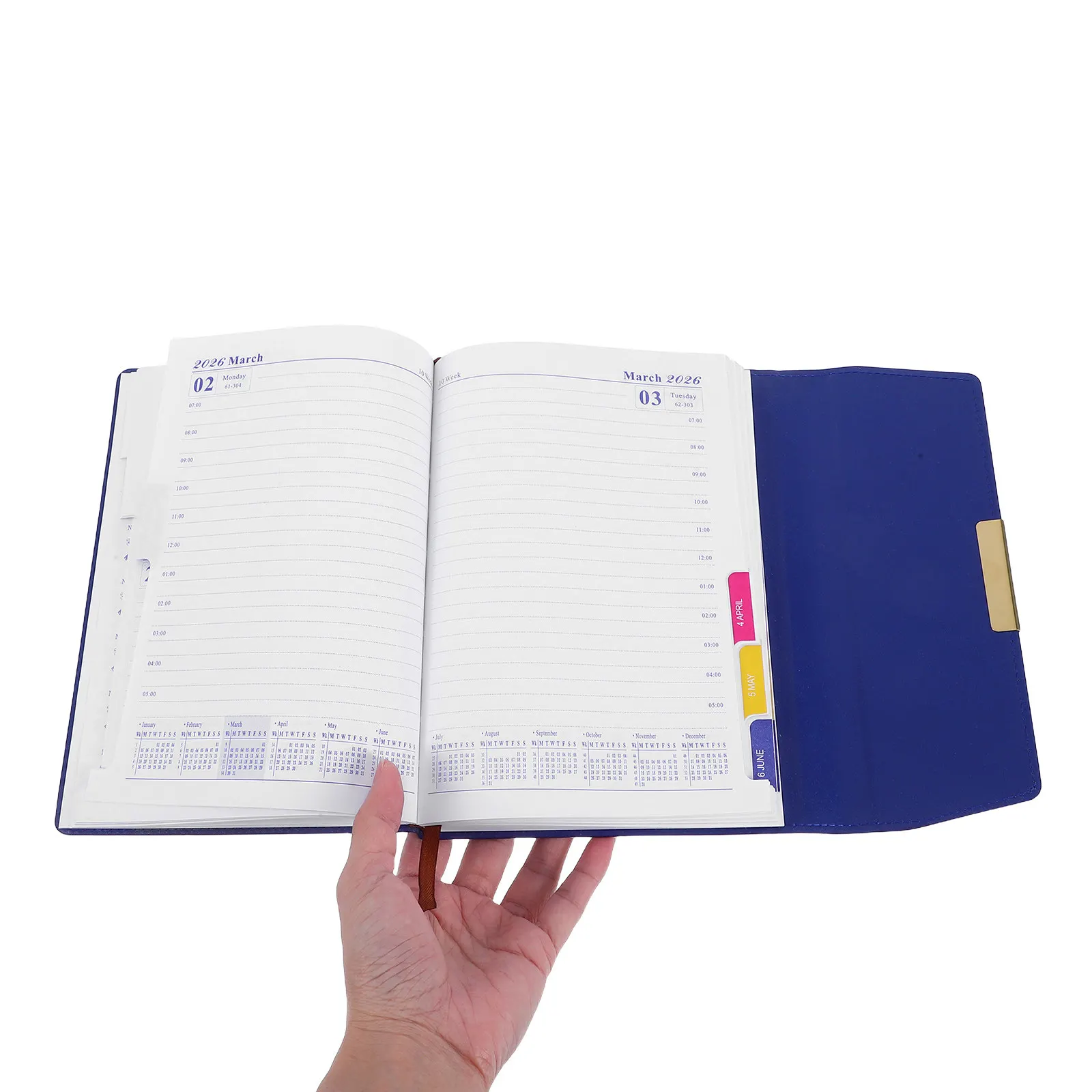a5-daily-planner-2026-dated-notebook-with-monthly-index-ink-resistant-paper-portable-modern-desk-planner-for-work