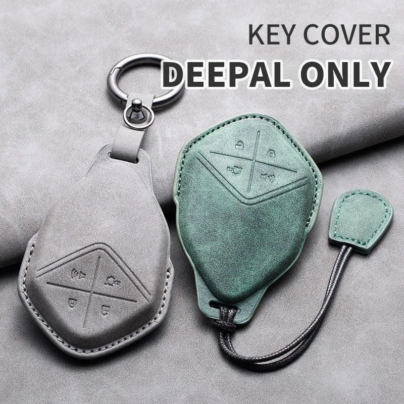 

Leather Car Remote Key Case Cover for Changan Deepal S7 SL03 2022 2023 High Quality Auto Key Shell Fob Keychain Accessories