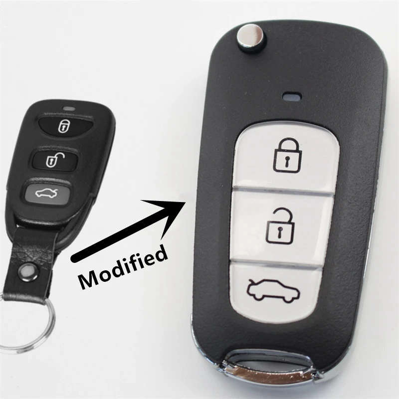 

XIEAILI OEM Replacement Case 3Button Modified Flip Folding Remote Key Shell For Hyundai Sonata NF