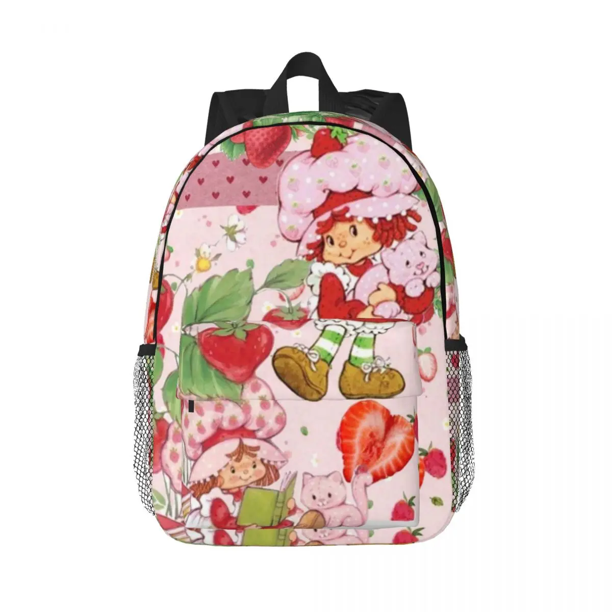 Like-Strawberry-Shortcake-Style New Fashion High Capacity Waterproof College Backpack Trendy Laptop Travel Book Bag 15inch