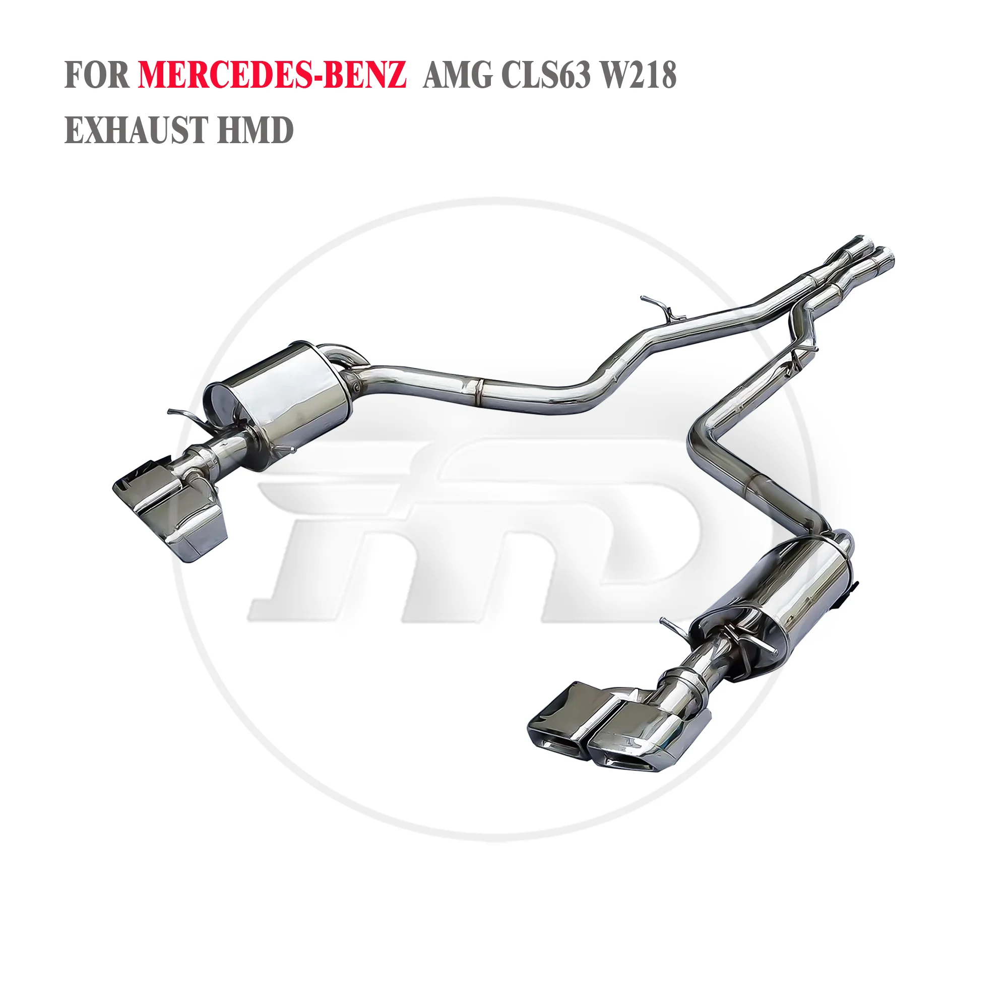 HMD Catback Exhaust System Downpipe Manifold for Mercedes Benz W218 AMG CLS63 Muffler With ValvesCar Accessories