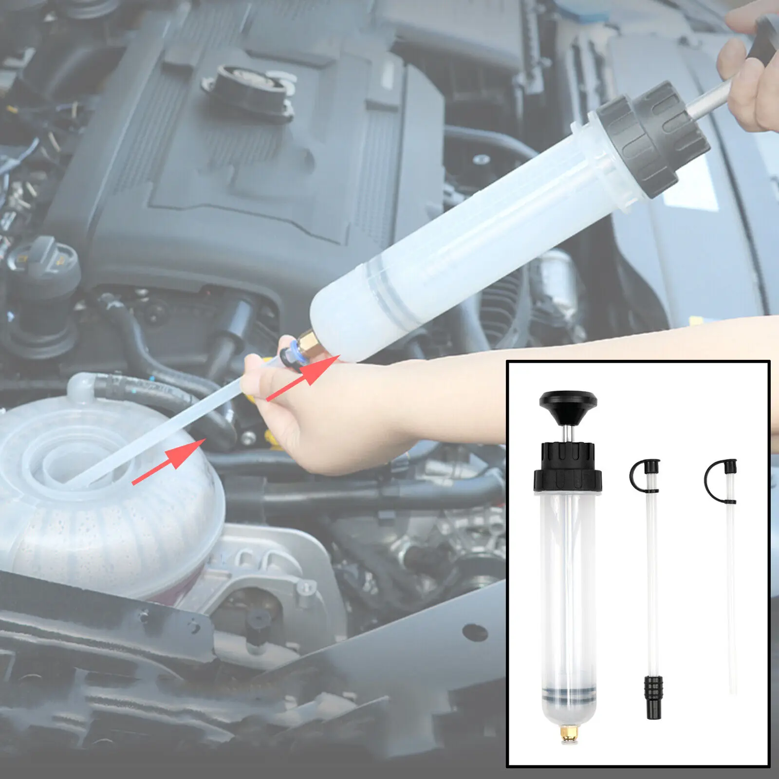 Car Fluid Extraction Filling Transfer Liquid Pump Oil Extractor 2in1 Filler Extractor Automotive Oil Change Tools