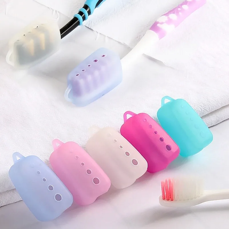 

5pcs of Silicone Toothbrush Head Covers: Travel Friendly, No Fragrance, No Alcohol - Perfect for Oral Care on The Go