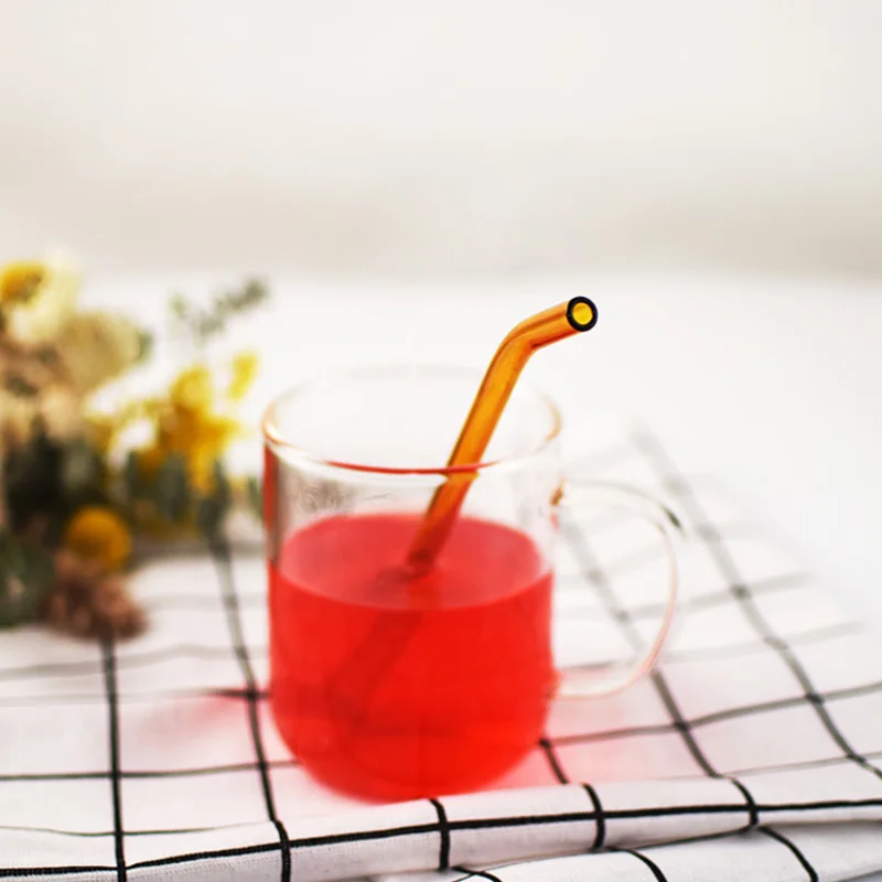 Reusable Glass Straws Smoothie Drinking Straw for Milkshakes  Drinks Environmentally Friendly Drinkware Straws Set