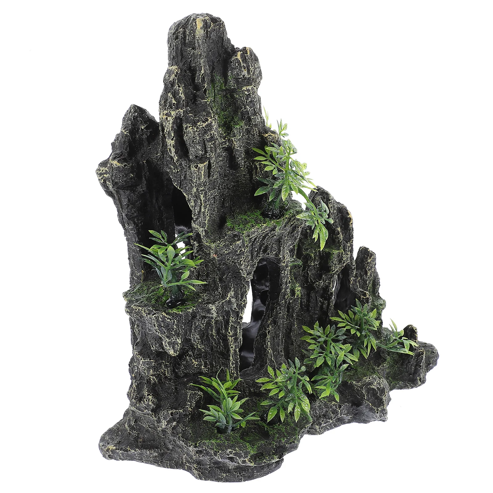 Resin Artificial Hill Aquarium Decor Fish Tank Ornament Natural Lively Atmosphere Fine Workmanship Lightweight Compact