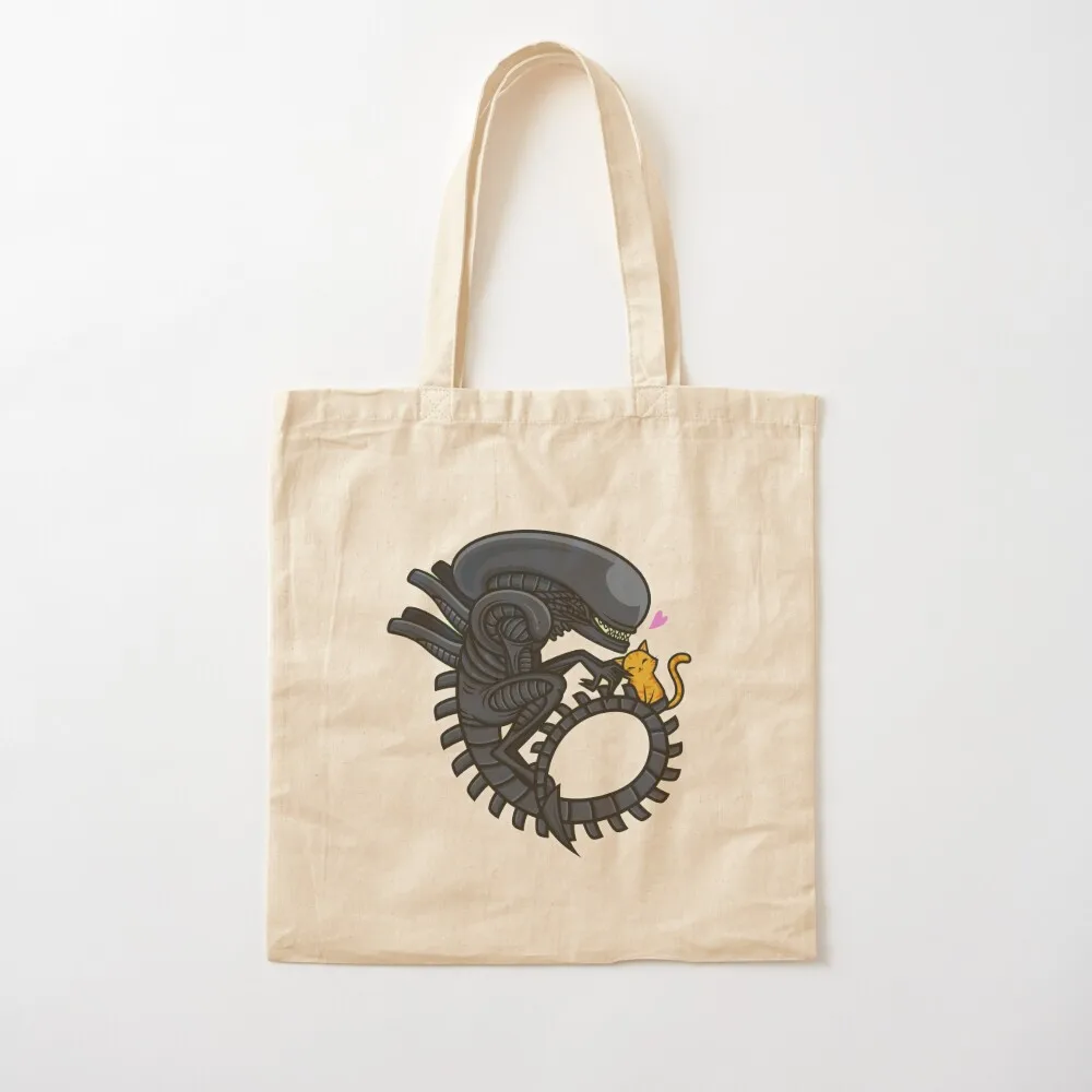 Xenomorph cuddles Tote Bag Reusable bags Portable shopping bag shopping bag shopper women canvas