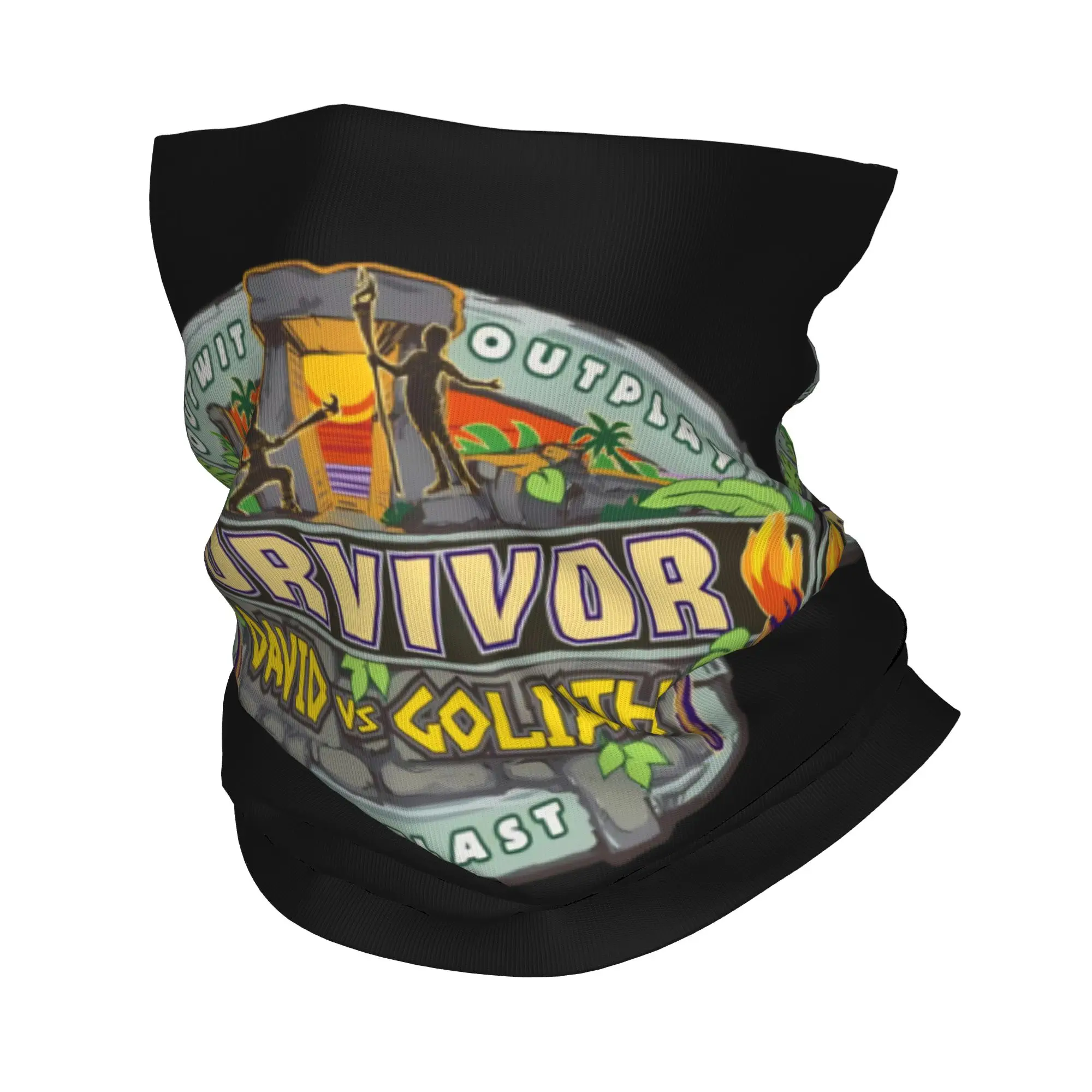 

Adventure Game TV S-Survivors Bandana Neck Gaiter Printed David vs. Goliath Mask Scarf Multi-use Cycling Scarf Running Adult