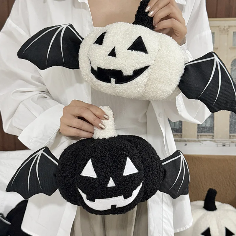 

Kawaii Halloween Pumpkin Ghost Plush Toy Plushie Soft Plant Stuffed Doll Holidays Props Decorative Throw Pillow for Kids
