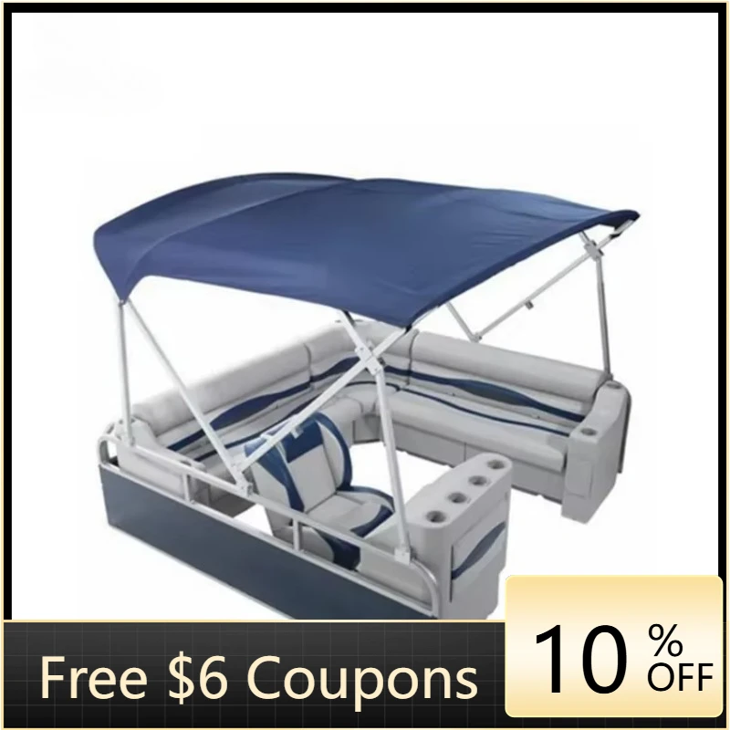 

STLF HOMFUL Square Tube Bimini Top Pontoon Boat Bimini Top Cover for Boat