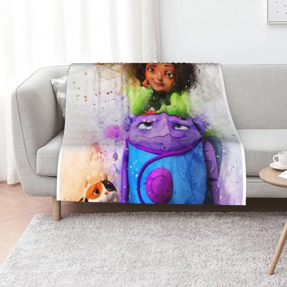 Cute Art Home movie Throw Blanket Durable Warm Blanket for Daily Home Use